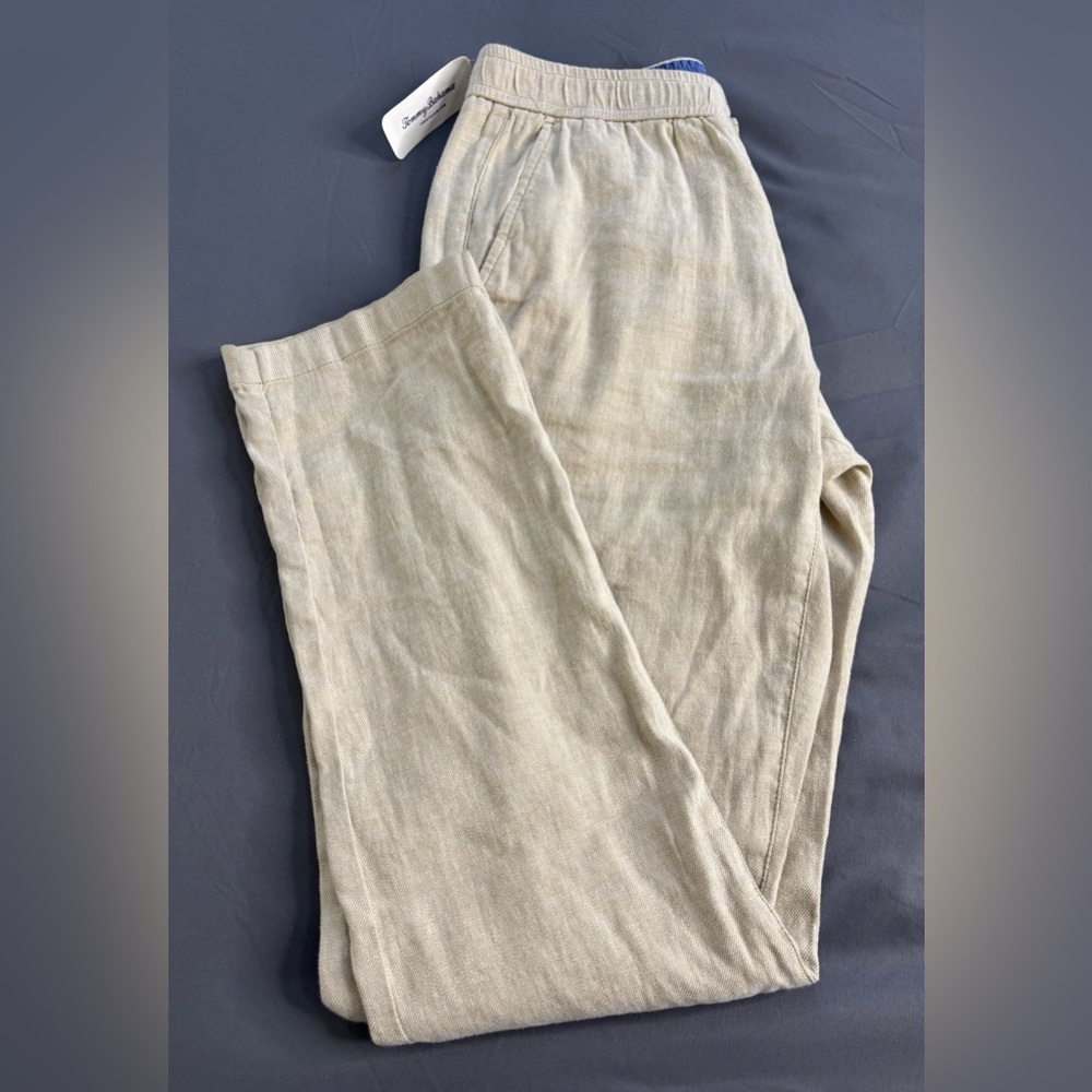 NWT Mens Tommy Bahama Beach Coast Linen, Cotton, Spandex Blend Sx32 Stone Khaki
